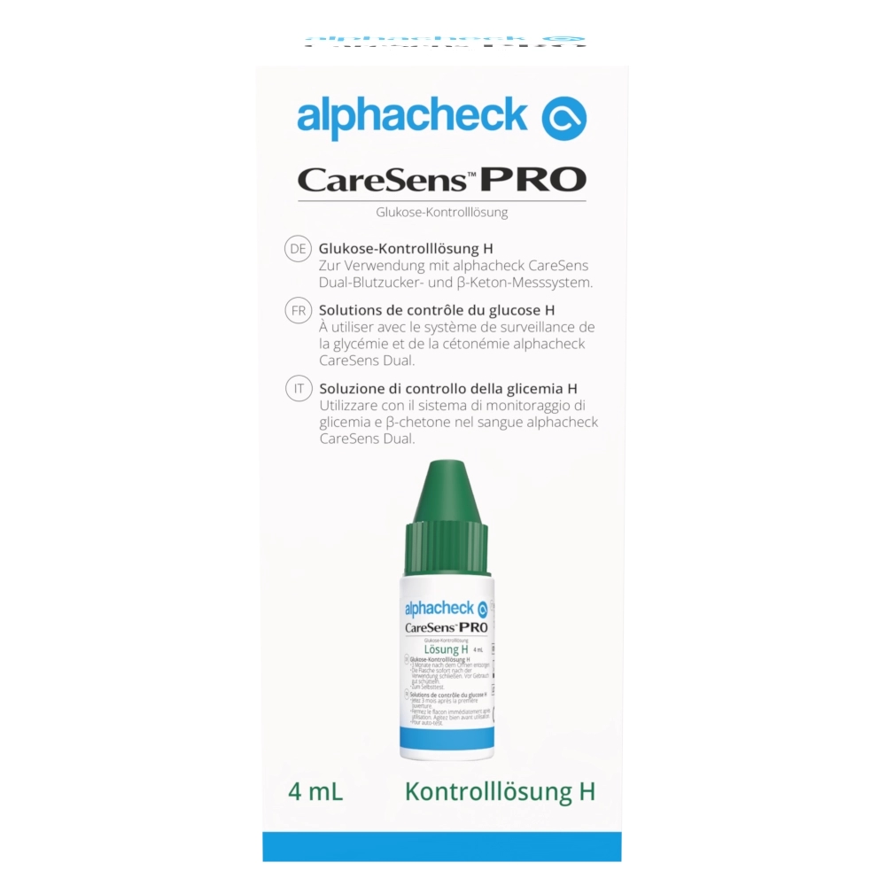 alphacheck® CareSens® Pro Kontrolllösung H | Flasche à 4 ml