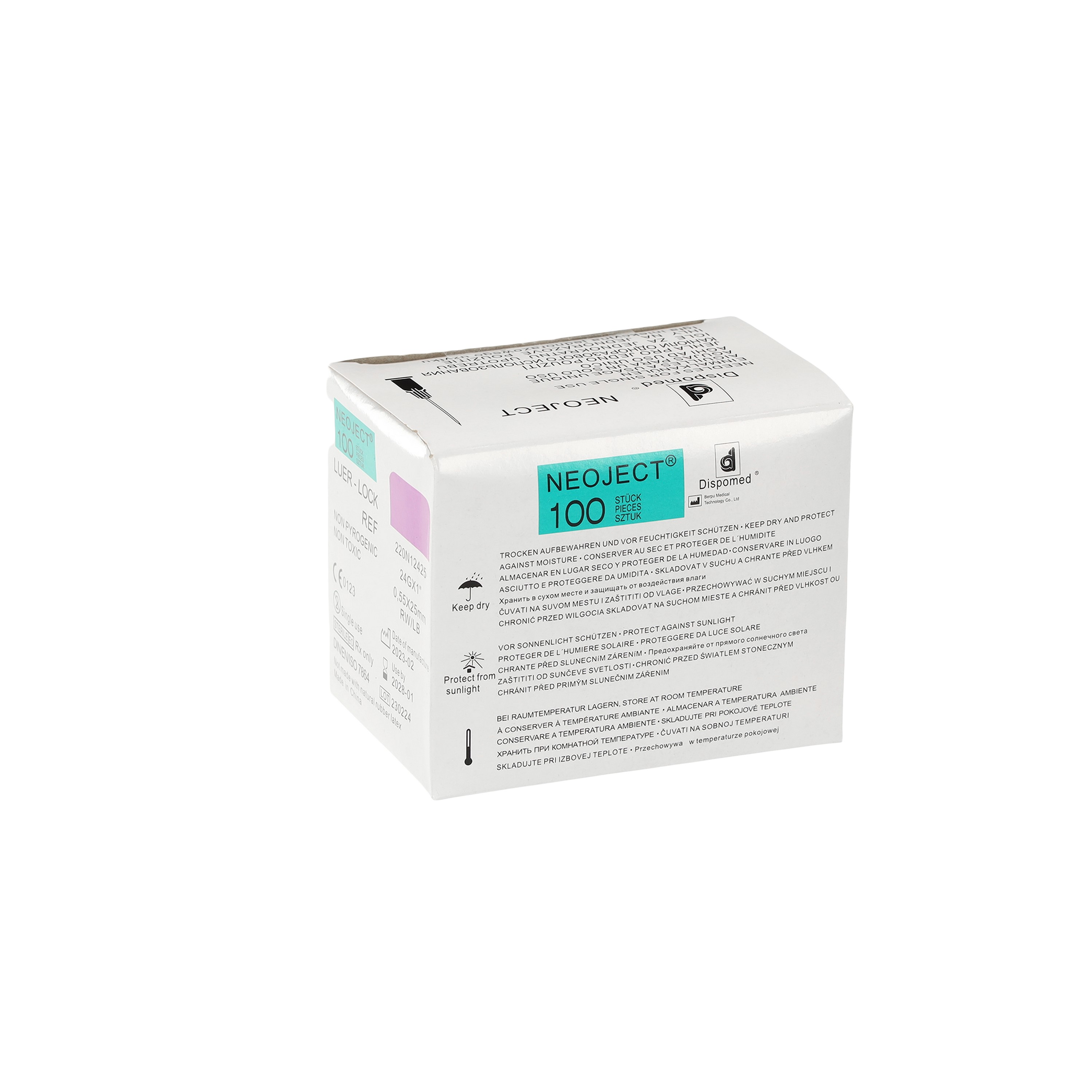 Dispomed® Neoject® Standard Kanülen Nr. 17 / 24G | Farbe: Rosa | Packung á 100 Stück
