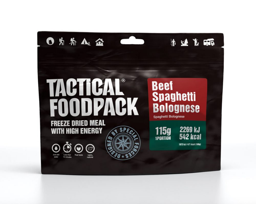 TACTICAL FOODPACK® Outdoor Nahrung Hauptspeise | Beef Spaghetti Bolognese
