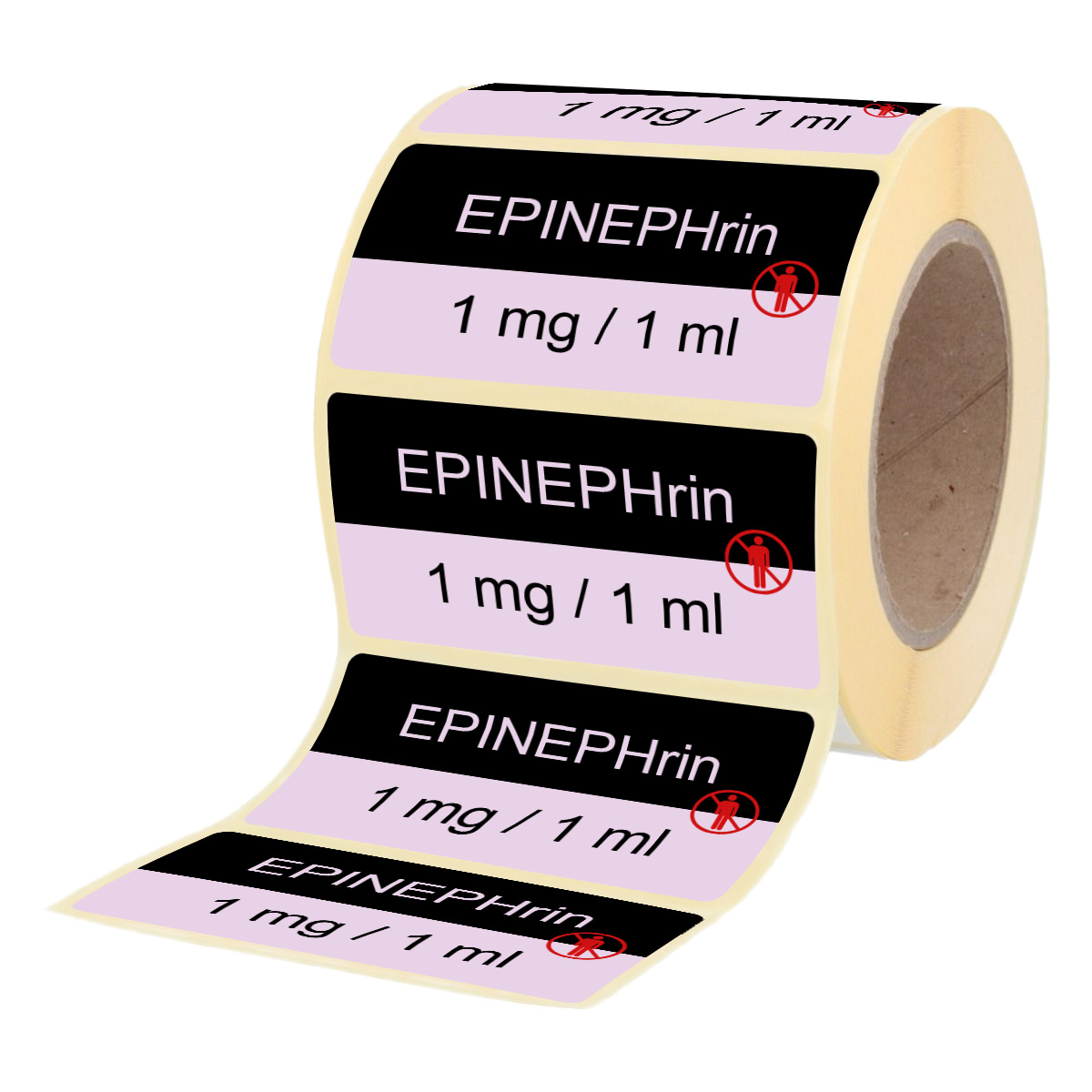 Übungsmedikamente® Epinephrin 1 mg / 1 ml - Etiketten für Brechampullen 100 Etiketten