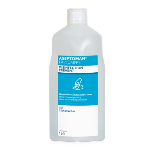 Dr. Schumacher ASEPTOMAN® parfümfrei Händedesinfektionsmittel | 1000 ml Flasche