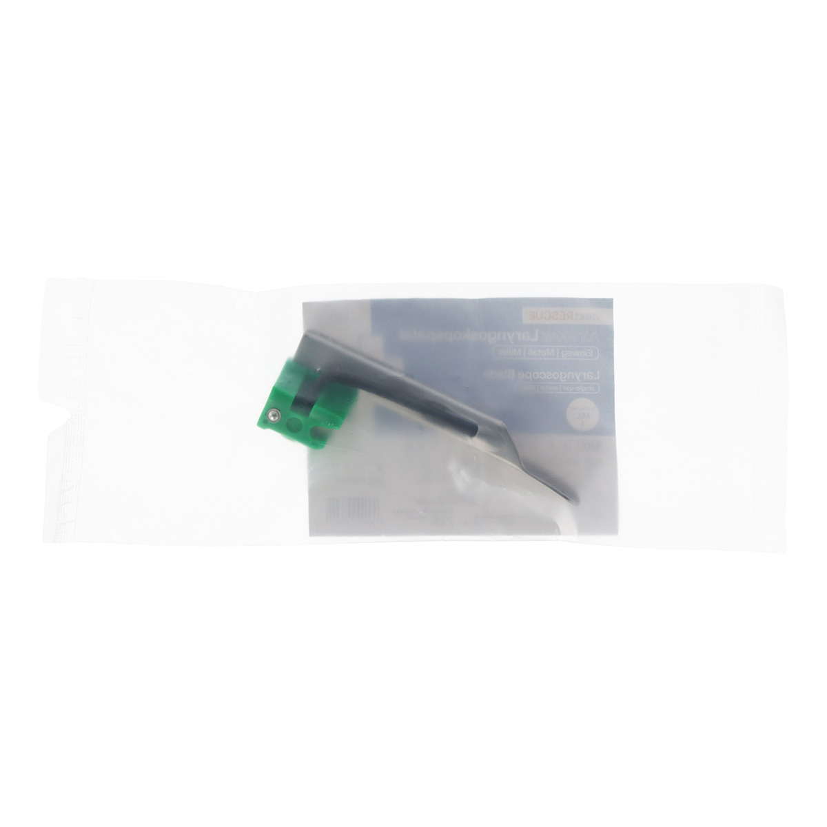 nextRESCUE® AirGlow Laryngoskop Spatel F.O. Semi Metall | Einweg | Miller | Größe 1