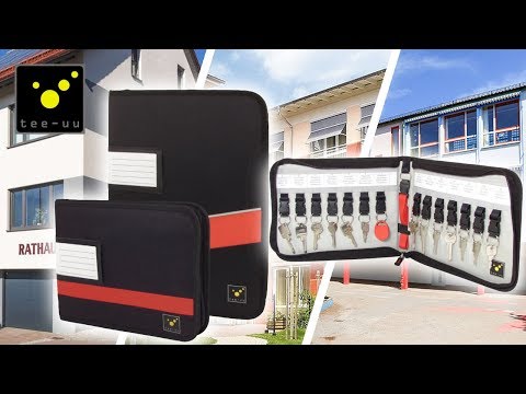 tee-uu® KEYSAFE XL Schlüsselmappe für 28 Schlüssel | Farbe: Schwarz