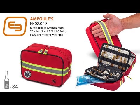 ELITE BAGS® AMPOULE Ampullarium für 84 Ampullen | Thermoisoliert | Farbe: Rot