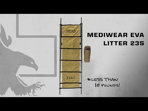 Mediwear EVA23S Tactical Evacuation Litter / Teleskopierbare Evakuierungstrage | Material: Carbonfaser | Farbe: Oliv