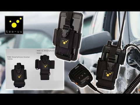 tee-uu® RING XL Smartphone / HRT Holster | Farbe: Schwarz