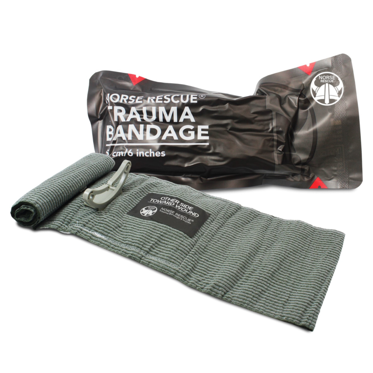 NORSE RESCUE® Notfallverband / Trauma Bandage | Maße: 15 cm x 4,5 m ...